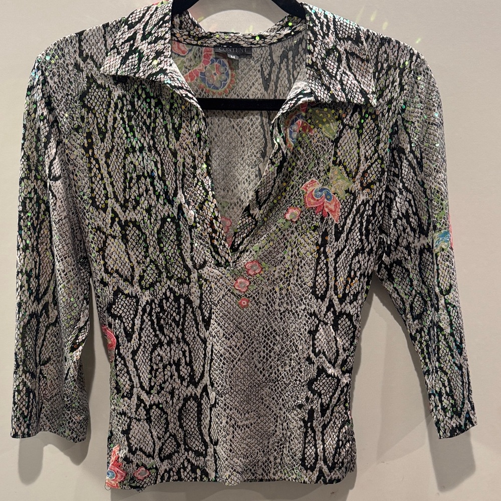 CONTENT Multicolor Sequin Blouse